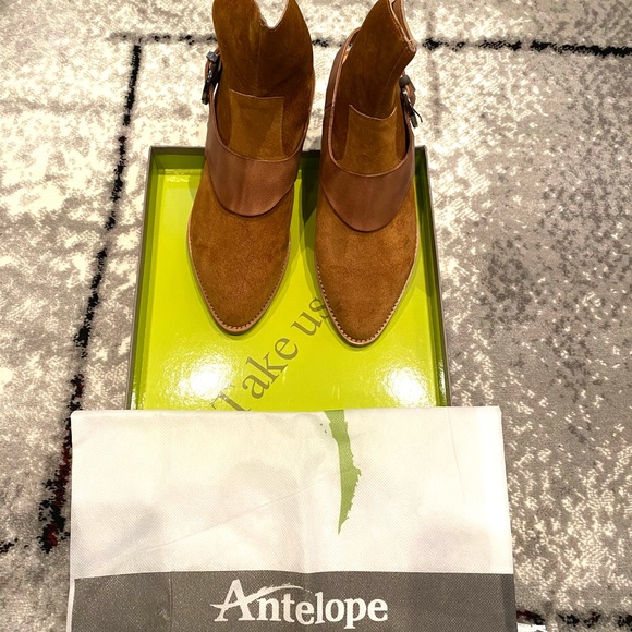 Antelope genuine suede booties. NWOT. Original box and dust bag included - Picture 8 of 12